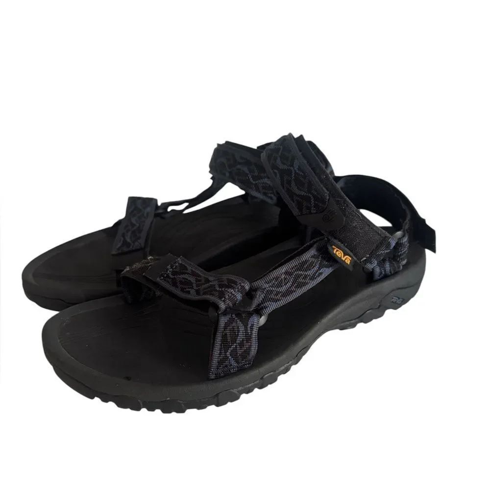 Teva Men's Black Patterned Sandals EUC
